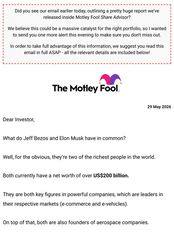 We think this could create the world's first trillionaire