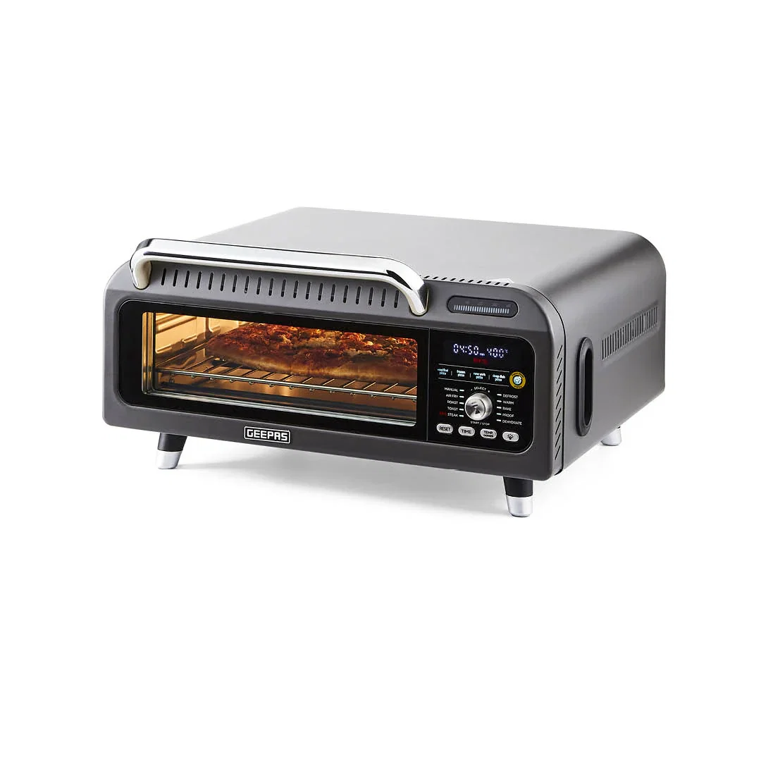 Image of 15-In-1 Grey Air Fryer Pizza Oven With 18L Capacity