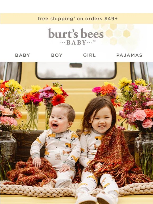 Cozy new pajamas inspired by country roads, bees & simpler days.