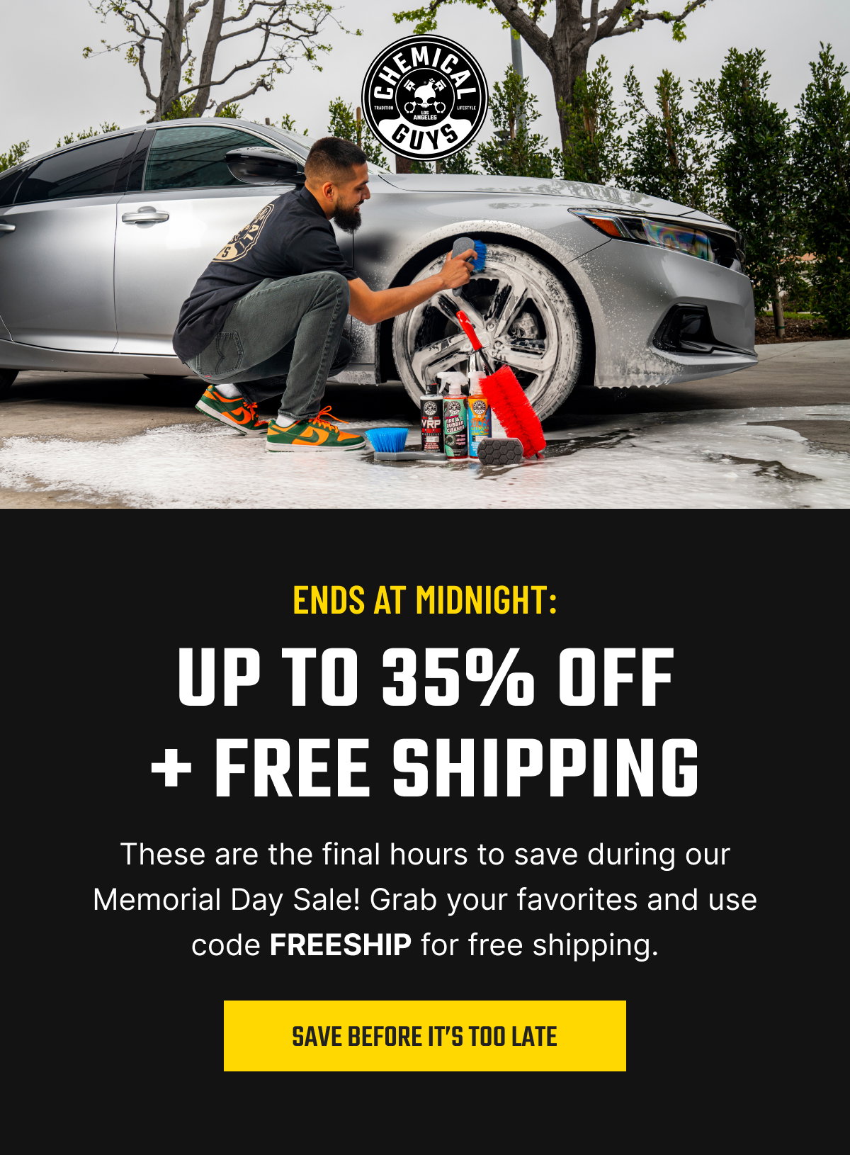 Ends at midnight: Up to 35% off + Free Shipping