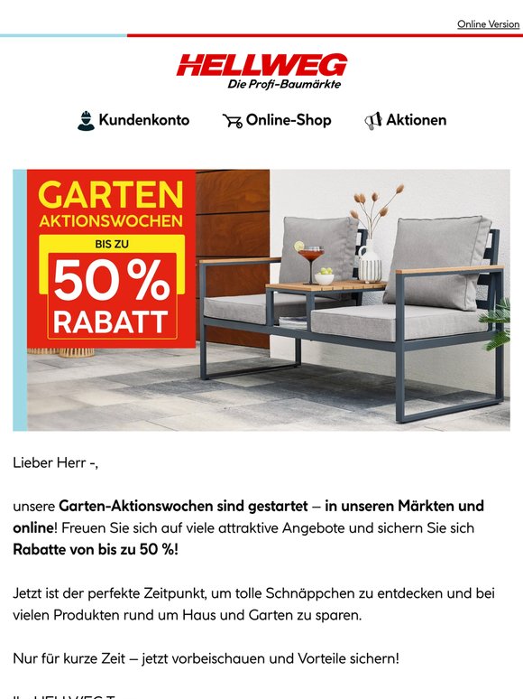 Garten-Aktionswochen: Jetzt bis zu 50 % sparen 🌿