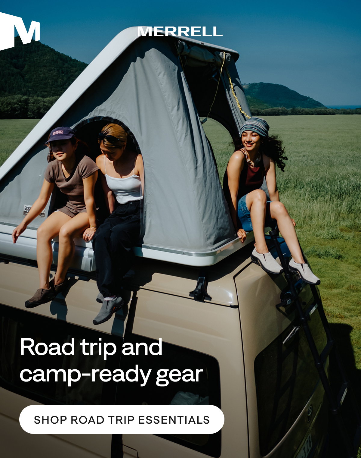 MERRELL. Road trip and camp‑ready gear. Shop Road Trip Essentials.