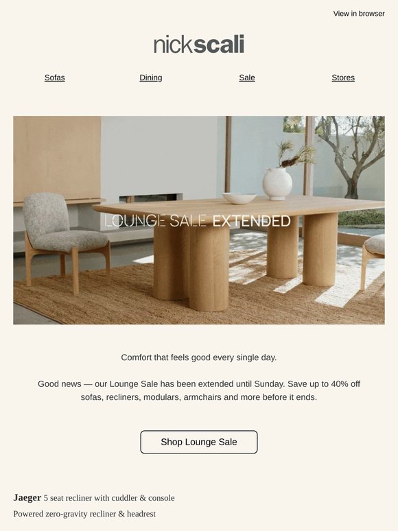 Up to 40% off Extended. Ends Sunday.