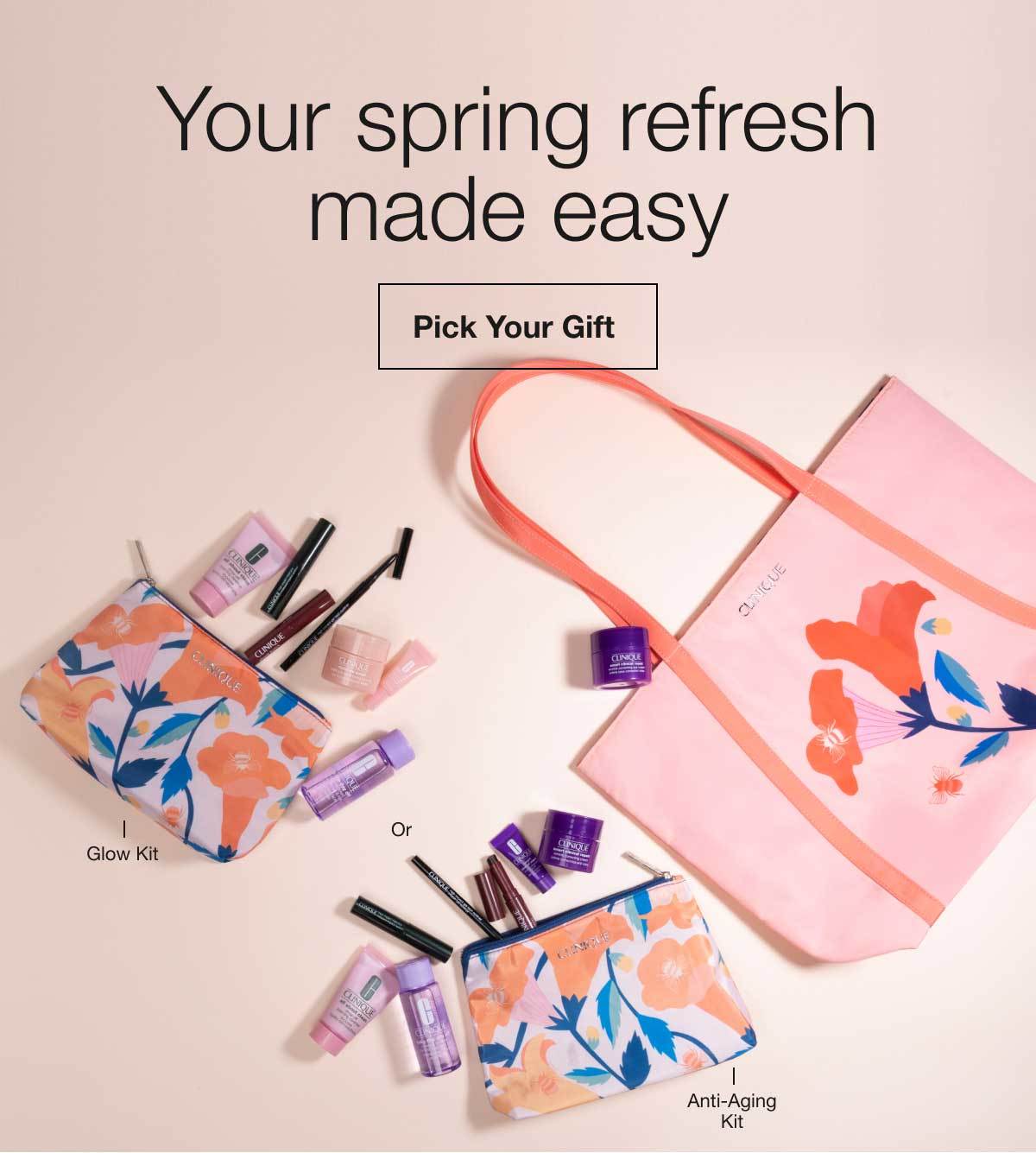 Your spring refresh made easy | Pick Your Gift | Glow Kit Or Anti-Aging Kit