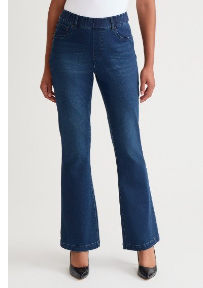 Denim Pull-On Flare Bootcut Jeans