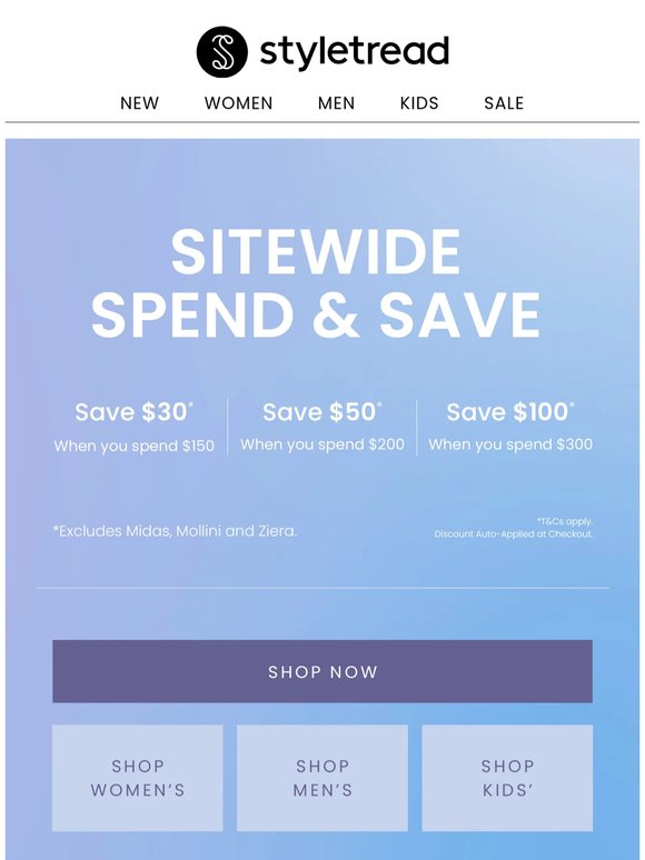 SPEND & SAVE SITEWIDE! 💰🩵