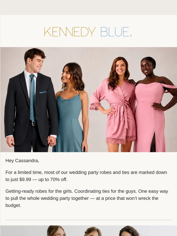 $9.99 Robes + Ties for Your Wedding Party