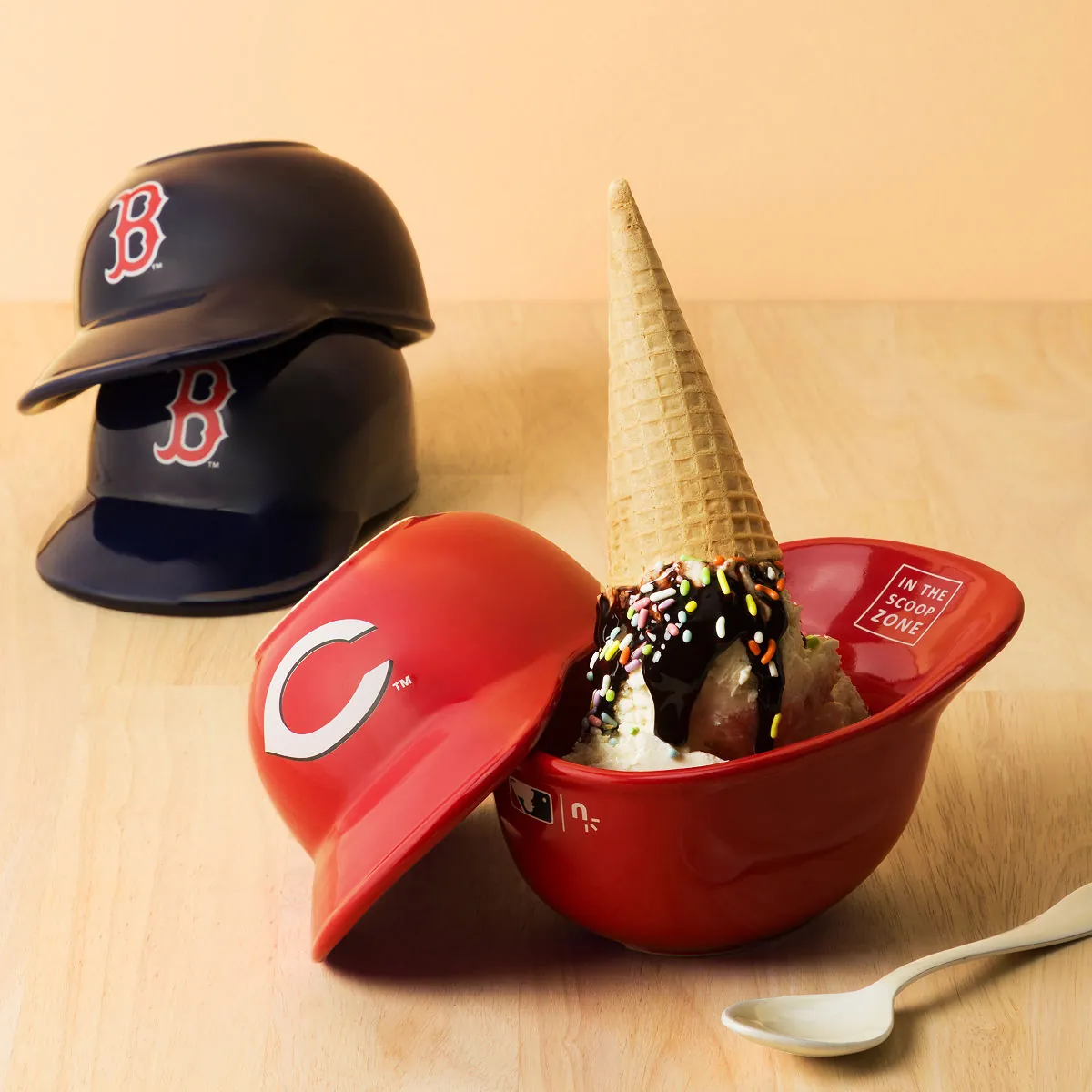 MLB Sundae Slugger Ceramic Ice Cream Bowl Set