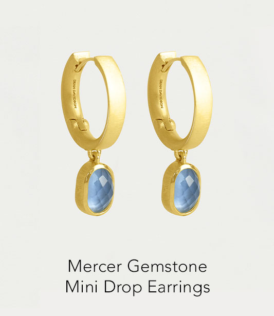 Mercer Gemstone Mini Drop Earrings.
