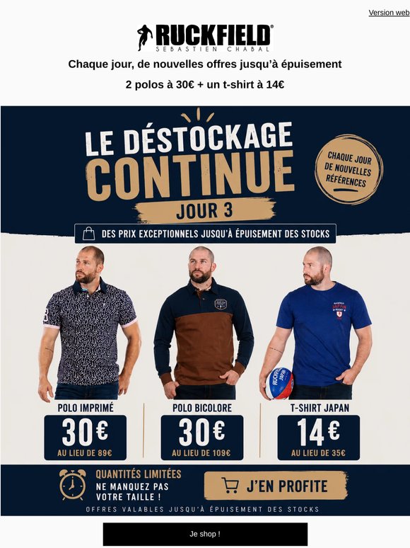 🔥 JOUR 3 : Le déstockage continue ! Préparez votre fête des pères 💙