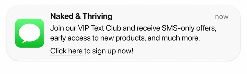 SMS sign up