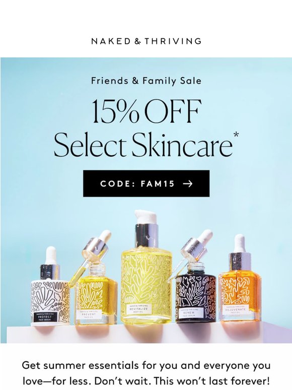 15% OFF Select Skincare 😍