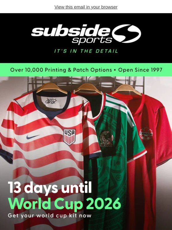 13 Days Until World Cup 2026 | Official Kits Available Now