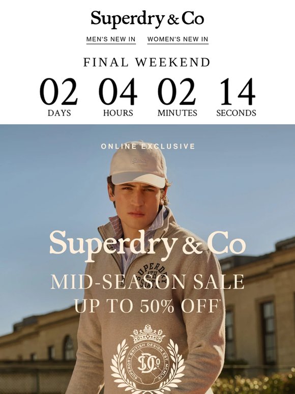 Sale Final Weekend, Just in Time for Payday