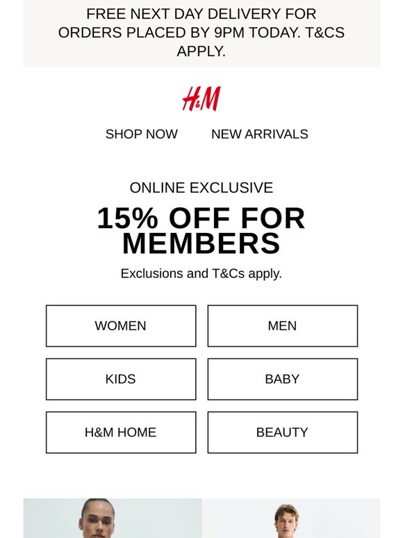 15% off | Online exclusive