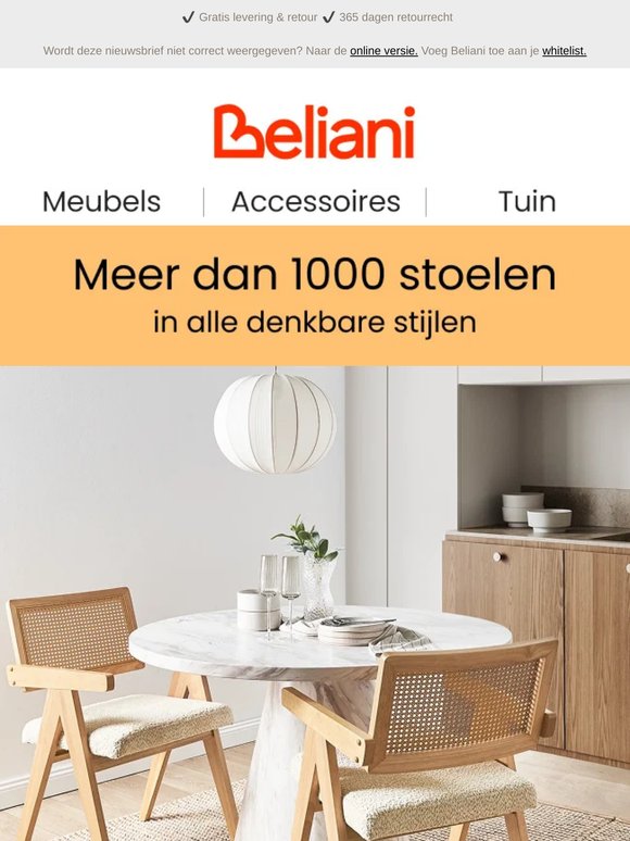 Kies de stoel die bij je past uit meer dan 1000 modellen en designs 🪑