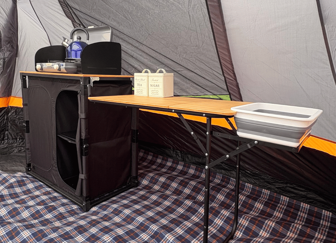 Bamboo Camp Kitchen with side Table