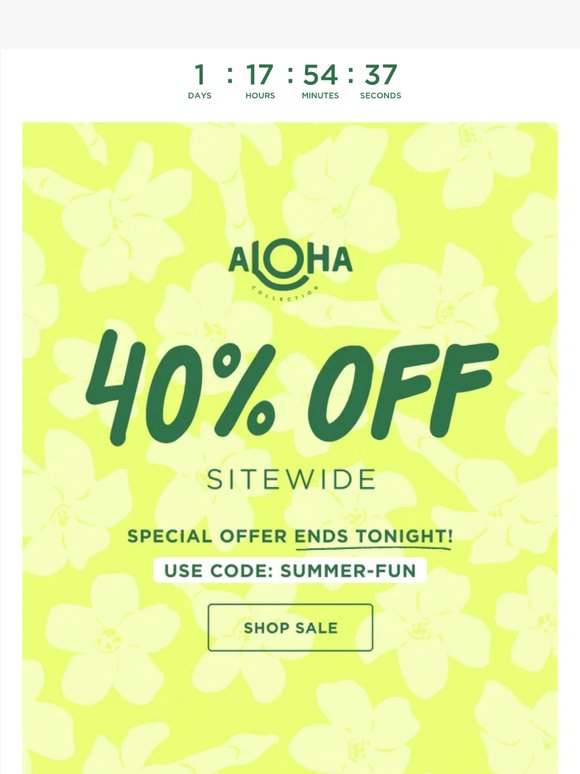 Your 40% OFF Offer Ends Tonight!