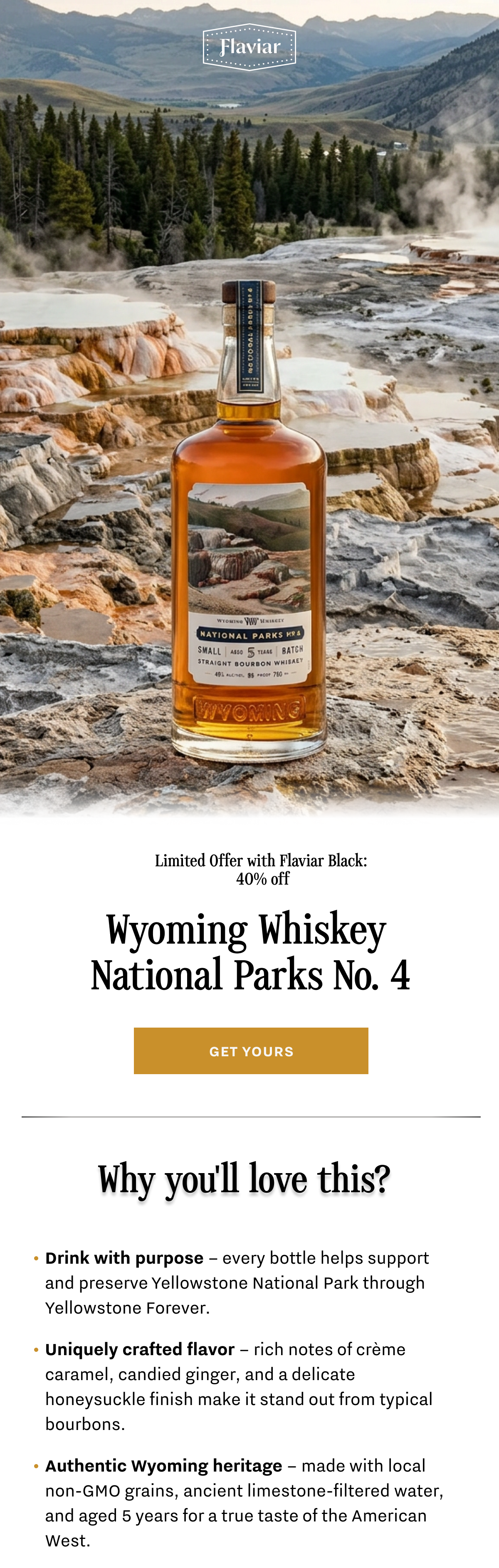 Wyoming Whiskey National Parks No. 4 Bourbon Whiskey