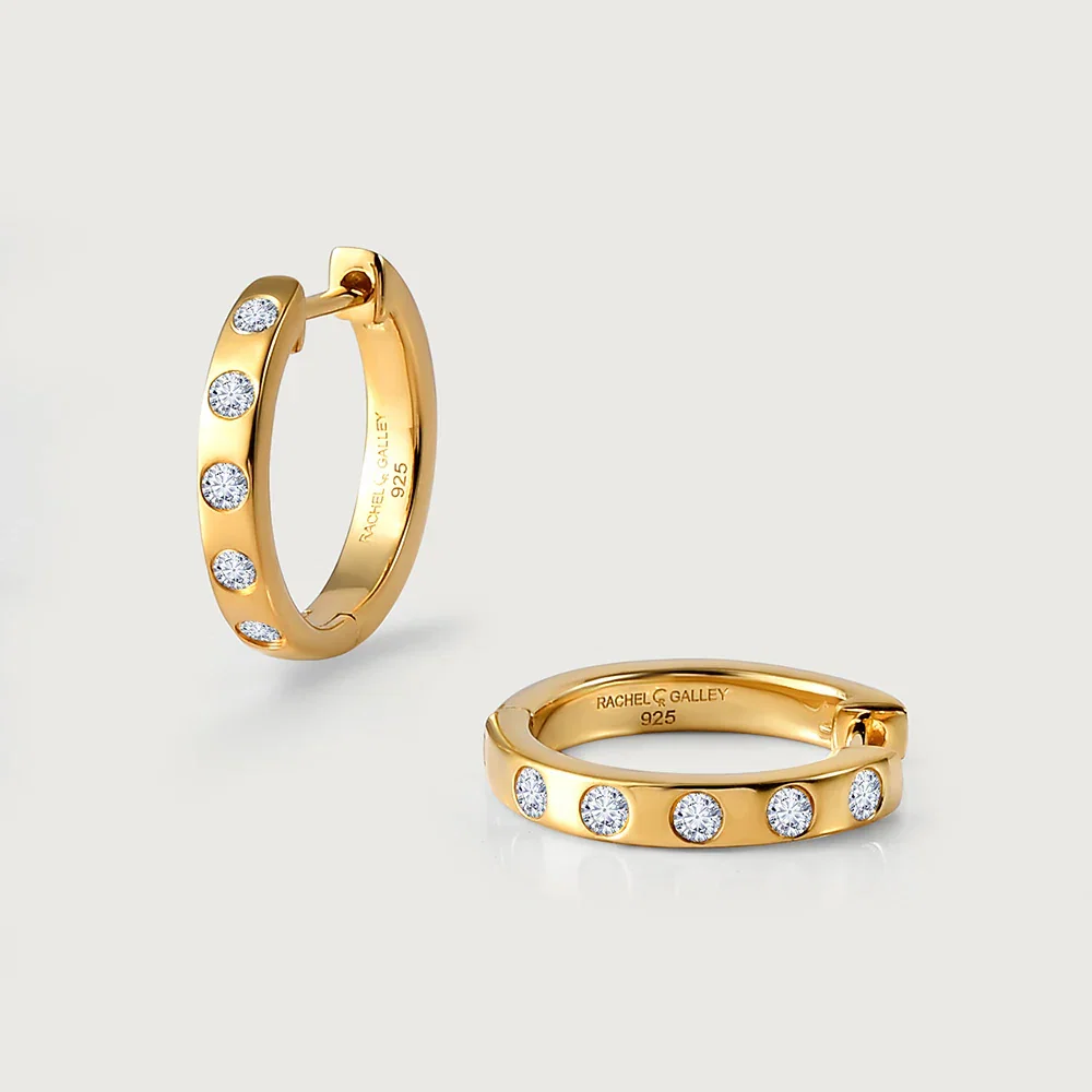 Image of Versa Lab Grown Diamond Huggie Hoop Earrings