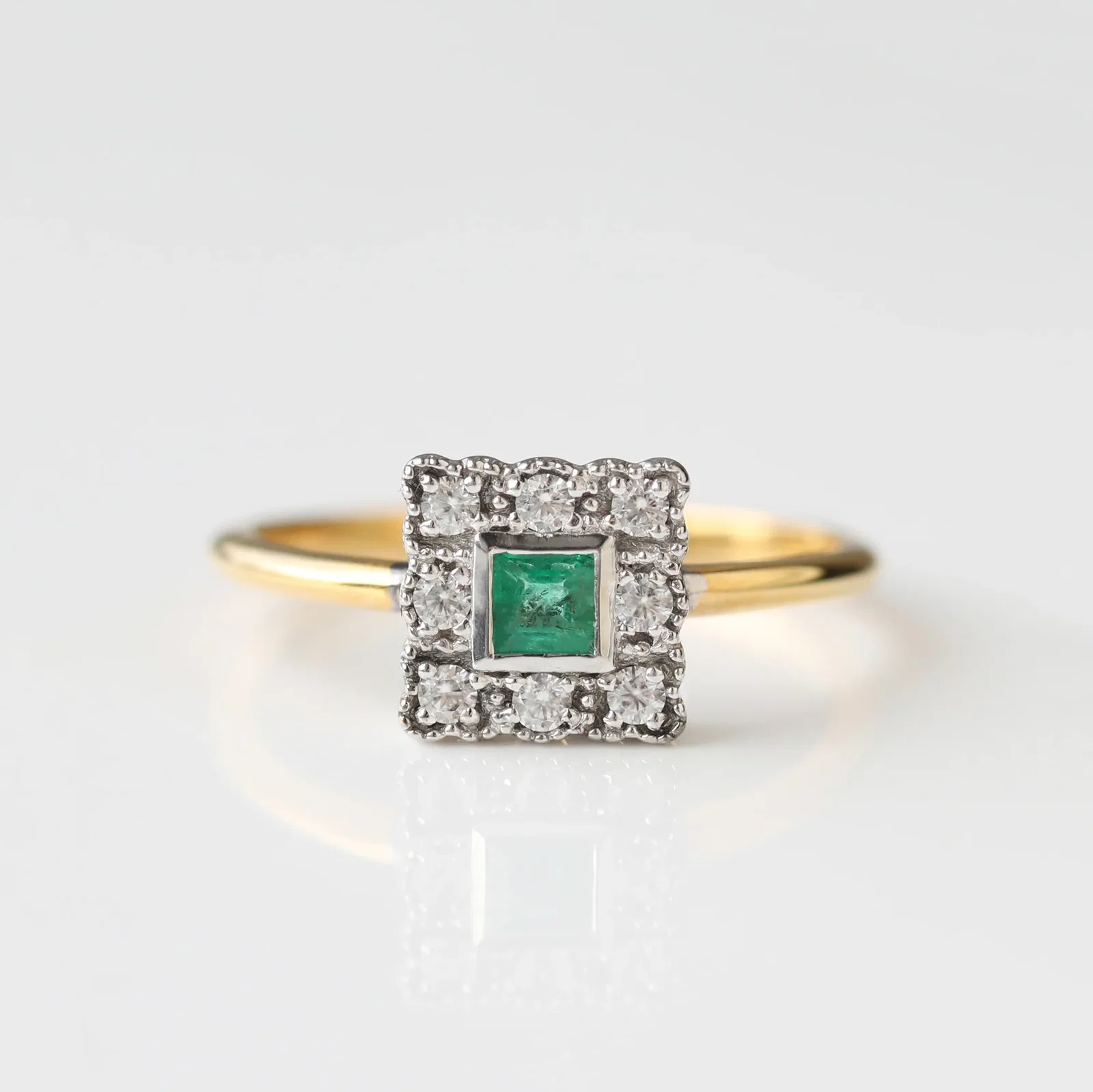 Image of Coralie Vintage Emerald Ring