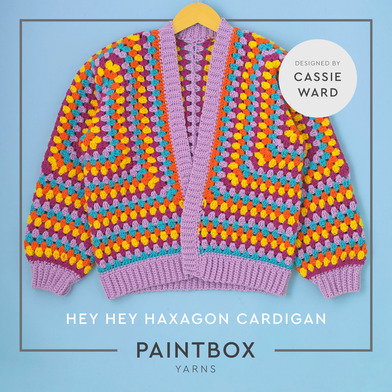 FREE Hey Hey Hexagon Cardigan in Simply Aran