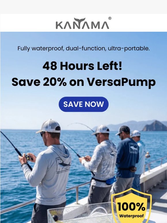 48 Hours Left! Save 20% on VersaPump