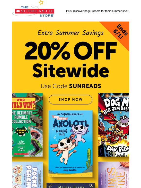 Don’t Forget! 20% Off Books They’ll Love 💛