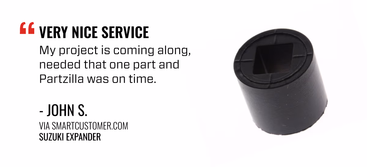Very nice service | My project is coming along, needed that one part and Partzilla was on time.