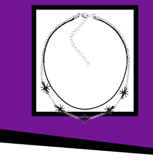 Black Ant Silver-Tone 2-Row Chain Choker Necklace
