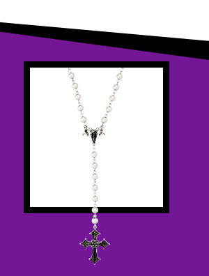 Gothic Ram Head Rosary Necklace