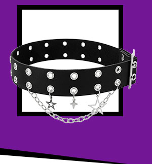 Star Charm Drop Chain Choker Necklace