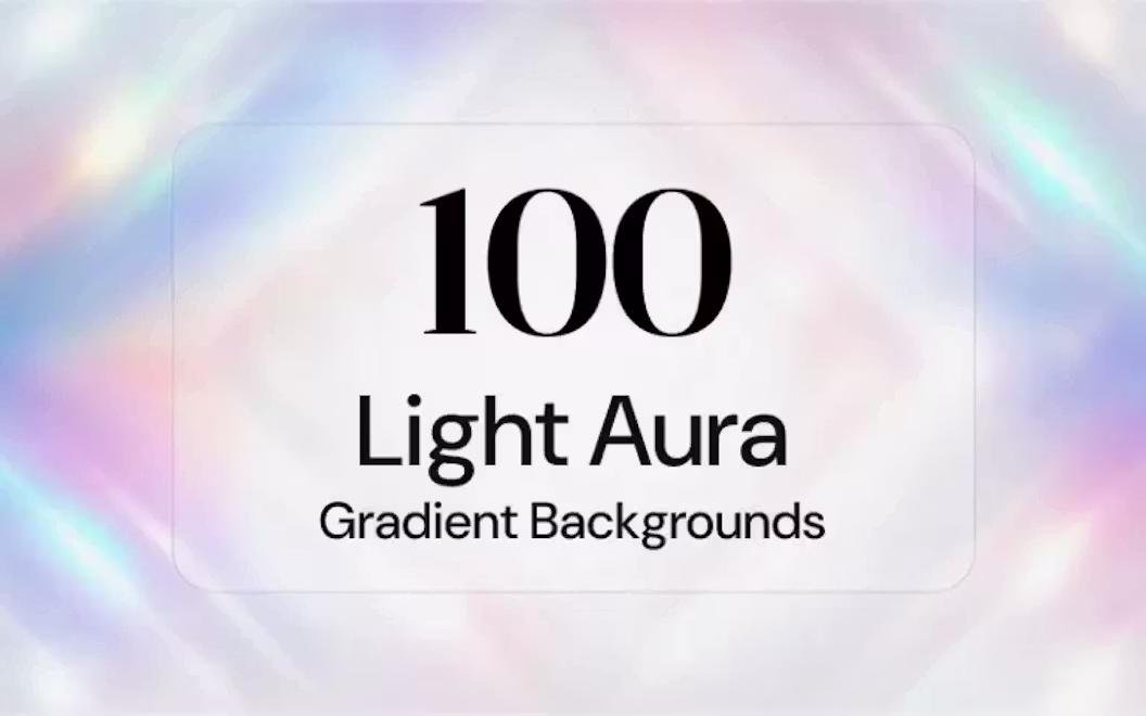100 Light Aura Gradient Backgrounds Bundle | Extended License