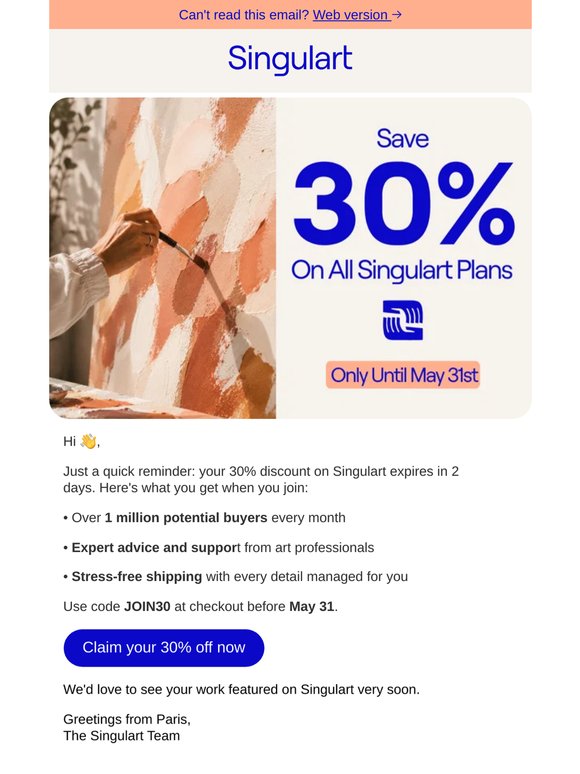 Give yourself this one – 30% off ends May 31