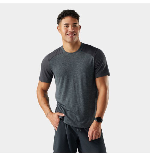 Men's Active Mesh Short Sleeve-Charcoal Heather / M