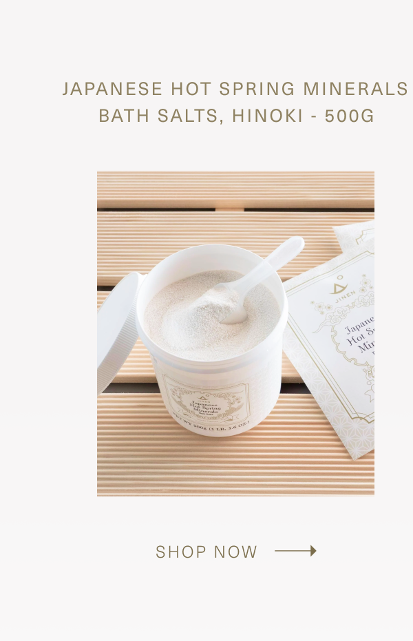 Jinen Japanese Hot Spring Minerals Bath Salts, Hinoki - 500g