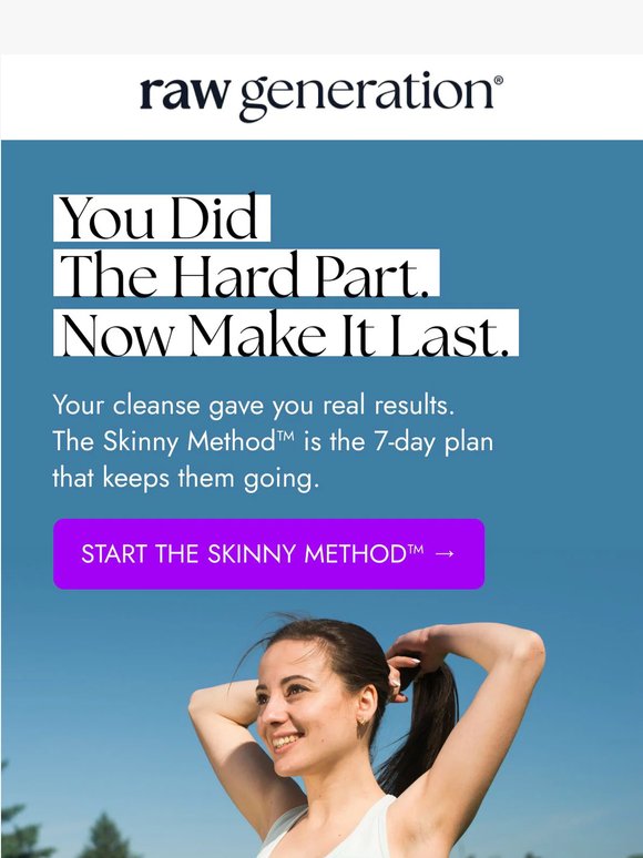 What happens after the cleanse? This.