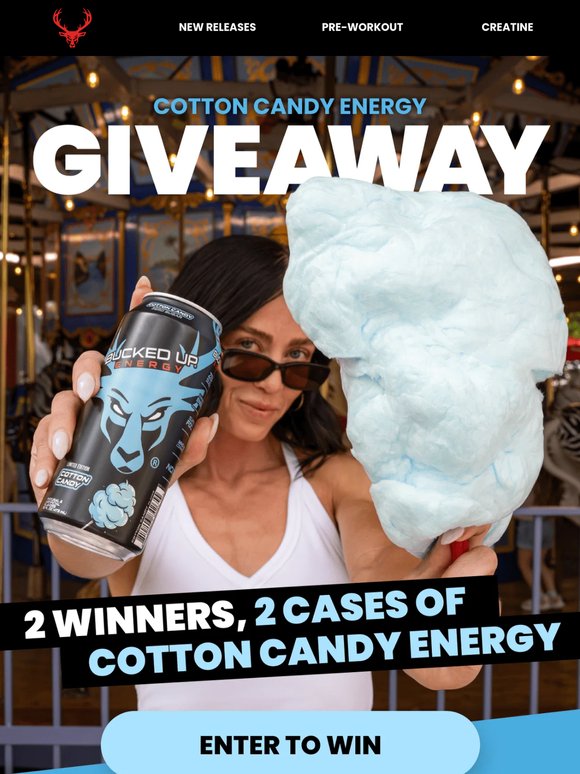Win 2 cases of Cotton Candy Energy 🎡