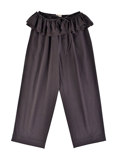 Detachable Ruffle Belt Pant - Shadow