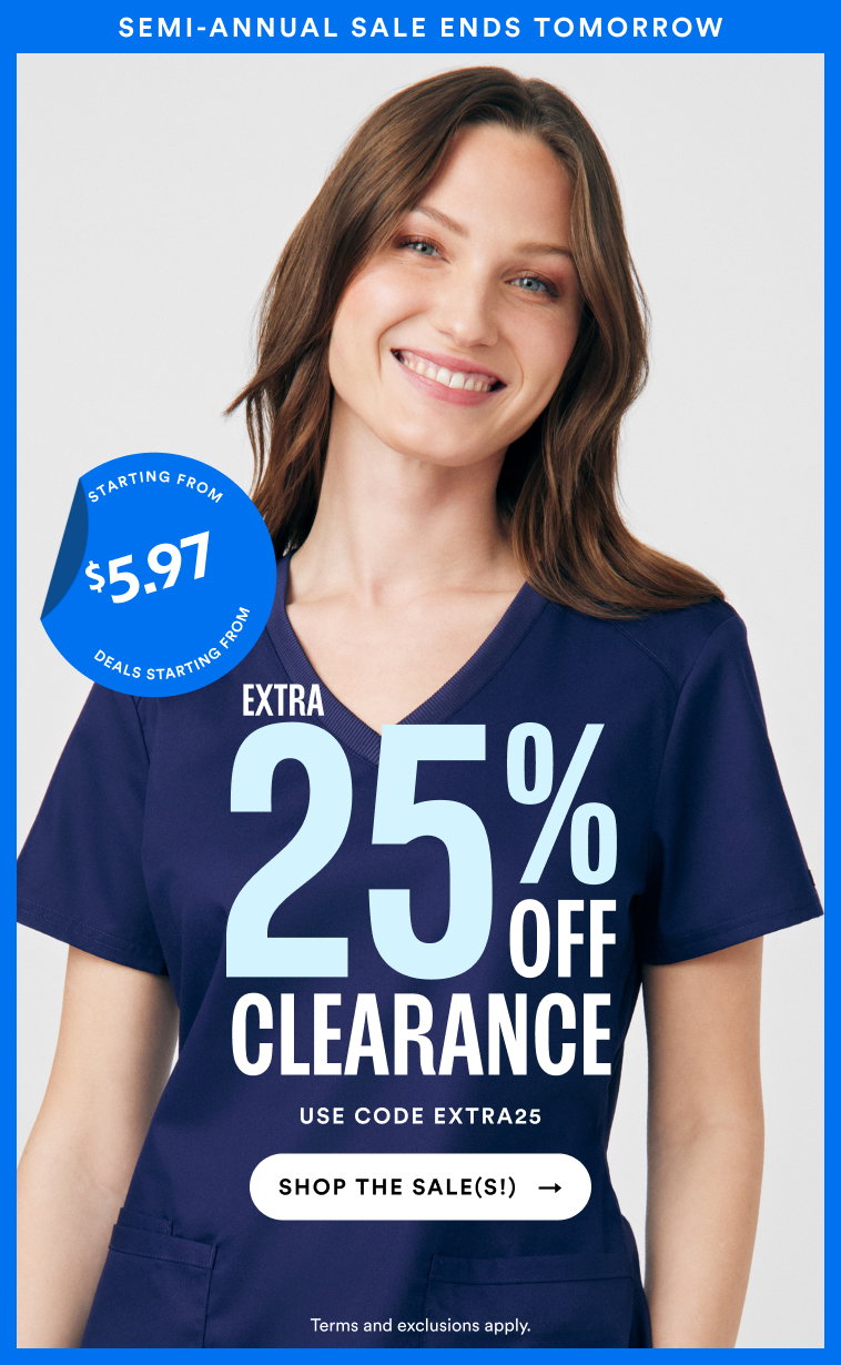 Semi-Annual Sale Ends Tomorrow | Memorial Day Sale | Extra 25% Off Clearance | Deals Starting From $5.97 | Use code EXTRA25 | Shop The Sale
