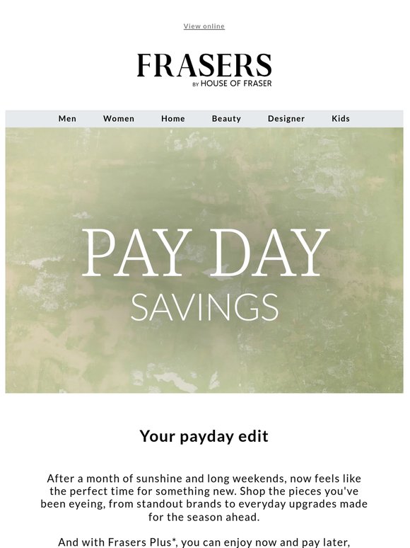 Your payday edit has arrived
