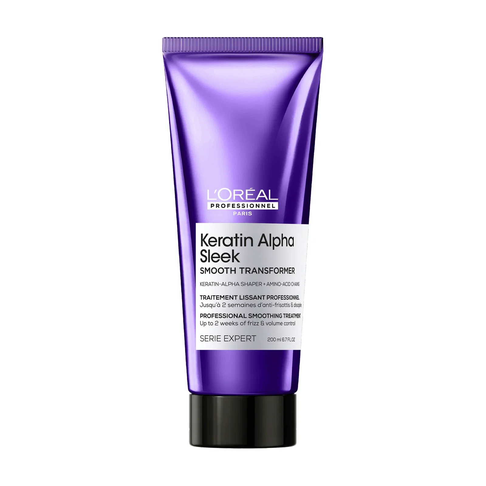 Image of L'oreal serie expert keratin alpha sleek treatment - trattamento intensivo disciplinante anticrespo