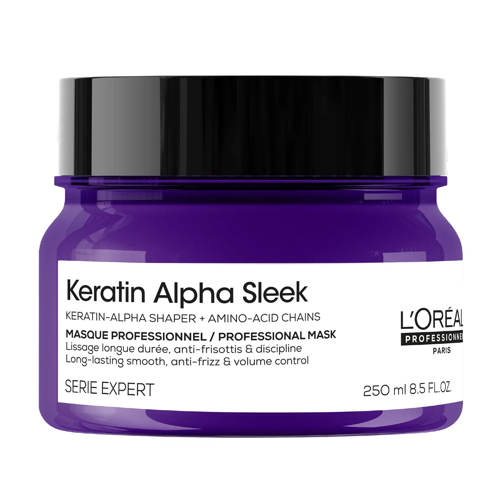 Image of L'oreal serie expert keratin alpha sleek mask - maschera disciplinante anticrespo