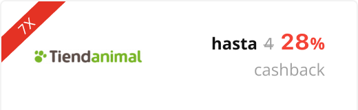 Tiendanimal x7 hasta 28% cashback