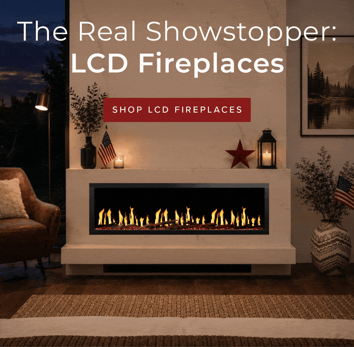 Memorial Day sale on electric fireplaces.