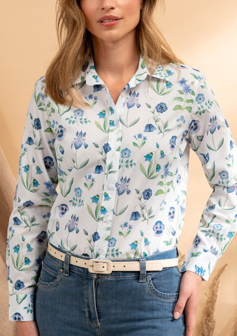 Ladies Classic Cotton Blouse Made with Liberty Fabric