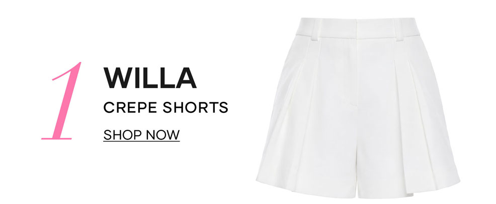 Willa Lightweight Crepe Shorts >> Shop Now