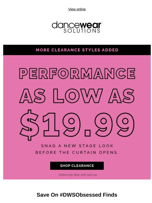 As Low as $19.99 ✨ Clearance Stage Looks ✨