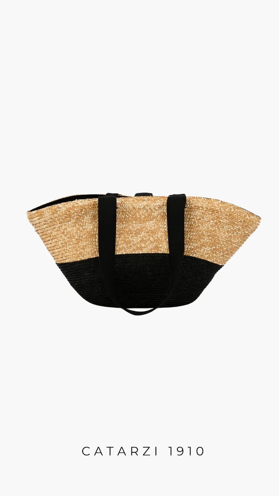 Sac en paille Berry noir