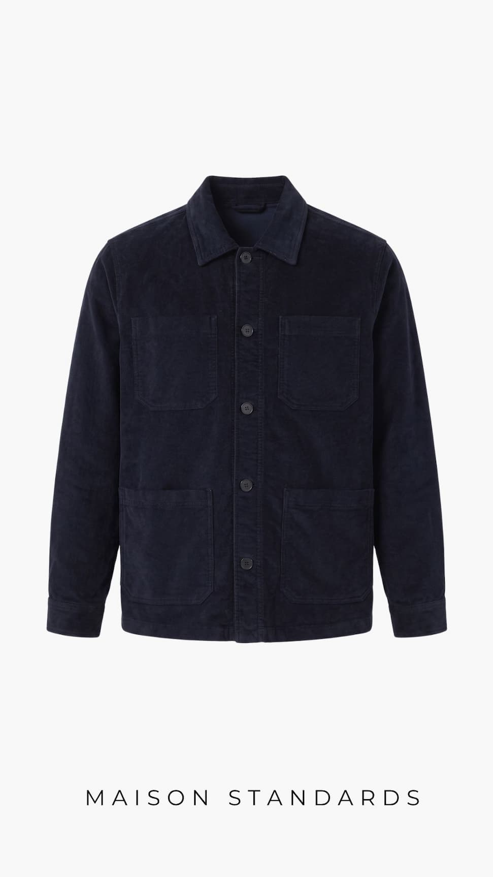 Veste peintre daim bleu marine